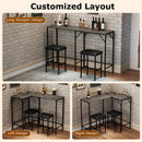 3-Piece Convertible Dining Set with Built-In Charging Station