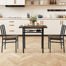 3-Piece Dining Table Set with Rectangular Kitchen Table and 2 Chairs