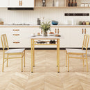 3-Piece Dining Table Set with Rectangular Kitchen Table and 2 Chairs