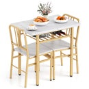 3-Piece Dining Table Set with Rectangular Kitchen Table and 2 Chairs