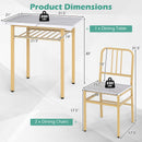 3-Piece Dining Table Set with Rectangular Kitchen Table and 2 Chairs