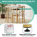 3-Piece Dining Table Set with Rectangular Kitchen Table and 2 Chairs