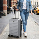 3-Piece Hardside Luggage Set Lightweight Hardside Suitcases with 8-Spinner Wheels