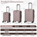 3-Piece Hardside Luggage Set Lightweight Hardside Suitcases with 8-Spinner Wheels