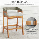 3-Piece Patio Counter Height Bar Set with Cushioned Stools