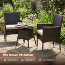 3 Piece Patio Furniture Set Outside Bistro Set for Porch