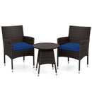3 Piece Patio Furniture Set Outside Bistro Set for Porch