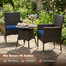 3 Piece Patio Furniture Set Outside Bistro Set for Porch