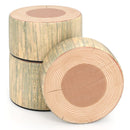3-Piece Tree Stump Stool Set with Wood Printing Nature Decoration