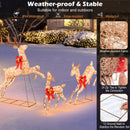 3 Pieces Lighted Christmas Reindeer Family Set with 255 Lights