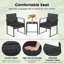 3 Pieces Modern Heavy Duty Patio Furniture Set with Coffee Table