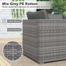 3 Pieces Patio Sectional Sofa Set PE Rattan Modular Couch Furniture Set with Soft Cushions