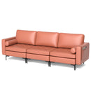 3-Seat Modular Sofa with Storage Pocket and Metal Legs