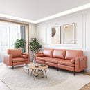 3-Seat Modular Sofa with Storage Pocket and Metal Legs