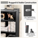 3-Tier Bookcase Open Display Rack Cabinet with Adjustable Shelves