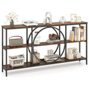 3-Tier Console Table with Faux Marble Top and Storage Shelves for Hallway Living Room