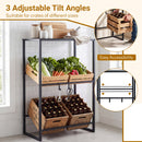 3-Tier Drink Crate Rack with Shelf for Beer and Water for Kitchen and Garage