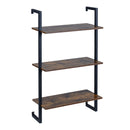 3-Tier Floating Wall Shelf - Rustic Brown