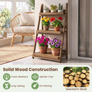 3-Tier Foldable Plant Stand with Slatted Shelves