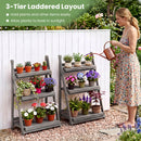 3-Tier Foldable Plant Stand with Slatted Shelves