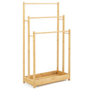 3-Tier Bamboo Towel Rack with Storage Shelf