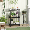 4-Tier Heavy-Duty Plastic Storage Shelves Freestanding Garage Shelving Unit