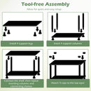 4-Tier Heavy-Duty Plastic Storage Shelves Freestanding Garage Shelving Unit