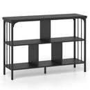 3-Tier Horizontal Cubby Bookshelf with Open Shelves
