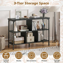 3-Tier Horizontal Cubby Bookshelf with Open Shelves