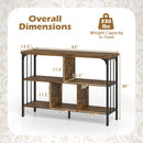 3-Tier Horizontal Cubby Bookshelf with Open Shelves