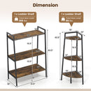 3-Tier Ladder Shelf and Corner Shelf Set with Metal Frame