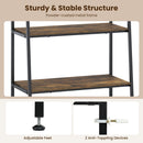 3-Tier Ladder Shelf and Corner Shelf Set with Metal Frame