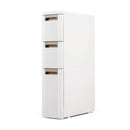 Narrow Storage Cabinet with Drawers and Removable Dividers