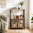 3-Tier Rolling Printer Stand with Adjustable Shelf