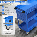 3-Tier Rolling Tool Cart with Lockable Drawer