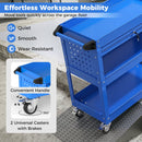 3-Tier Rolling Tool Cart with Lockable Drawer