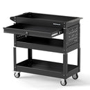 3-Tier Rolling Tool Cart with Lockable Drawer