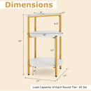 3-Tier Round End Table for Small Space and Bedroom Room