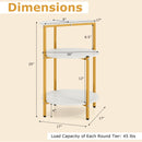 3-Tier Round End Table for Small Space and Bedroom Room
