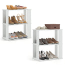3-Tier Stackable Shoe Rack Set of 2 - White