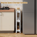 3-Tier Slim Rolling Storage Cart 2-Pack Mobile Bathroom Organizer with Wheels