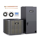 3 Ton 19 SEER2 Central Air Conditioner Heat Pump System with Multi-Position Air Handler Unit