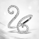 14k White Gold Diamond Open Flourish Style Ring (1/2 cttw)