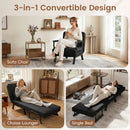 3-in-1 Folding Sofa Bed with Adjustable Backrest
