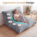 3-in-1 Convertible Bean Bag Chair with Corduroy Fabric