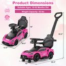 3-in-1 Ride on Push Car Maserati Licensed Sliding Car with Music