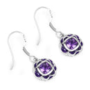 1.50 Carat Genuine Amethyst .925 Sterling Silver Earrings