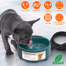 Heated Water Bowl for Dog Cat 74.4OZ Heating Water Dish IP67 Waterproof Thermal Water Bowl Heated Pet Bowl Dog Cat Water Feeder Bowl for Dog Cat Rabbi