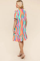Haptics Tiered Woven Ruffle Hem Dress