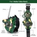 2Pcs Walkie Talkies Watches Toy 7 in 1 Two-Way Interphone Kids Wrist Watch w/ Flashlight Christmas Gift for Boys Girls Age 6+